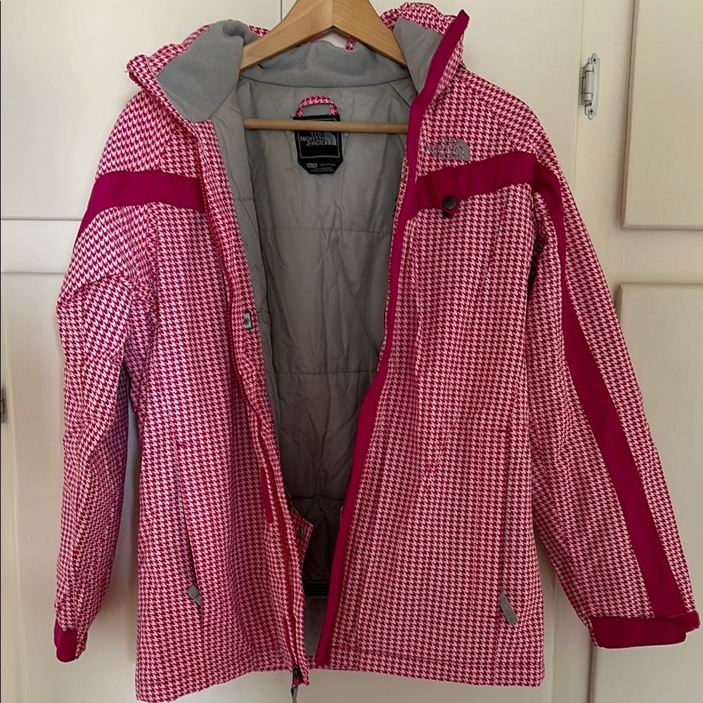 Pink and White Houndstooth Jacket
